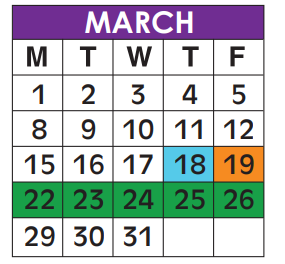 District School Academic Calendar for Glades Middle School for March 2021