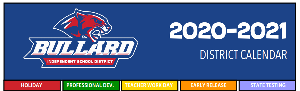 District School Academic Calendar for Bullard Intermediate