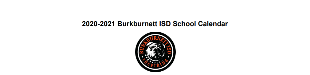 District School Academic Calendar for Burkburnett Middle School