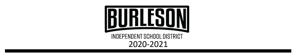 District School Academic Calendar for Burleson High School