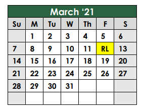 District School Academic Calendar for Sawmills Elementary for March 2021