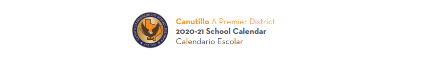 District School Academic Calendar for Canutillo H S