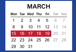 District School Academic Calendar for Bush Middle School for March 2021