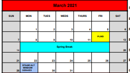 District School Academic Calendar for Carthage High School for March 2021