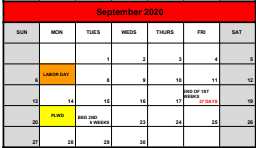 District School Academic Calendar for Carthage Pri for September 2020