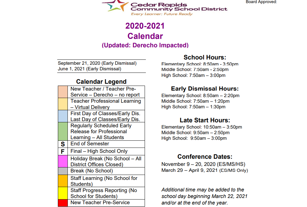 District School Academic Calendar Key for Roosevelt Middle School