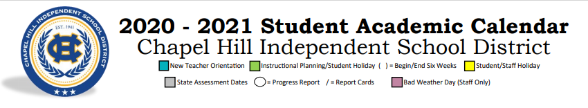 District School Academic Calendar for Smith Co J J A E P