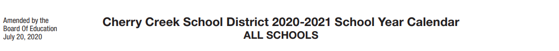 District School Academic Calendar for Summit Elementary School