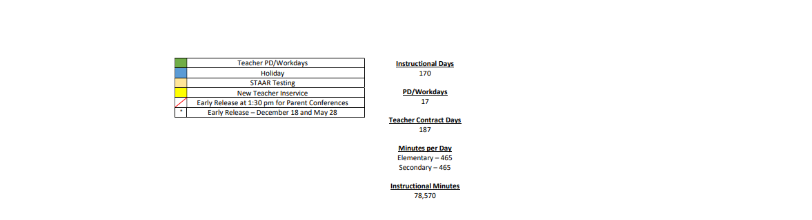 District School Academic Calendar Key for Adams Elementary