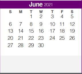 District School Academic Calendar for Mountain Valley Middle School for June 2021