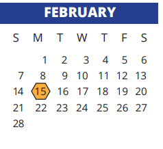 District School Academic Calendar for Fiest Elementary School for February 2021
