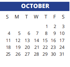 District School Academic Calendar for Spillane Middle School for October 2020