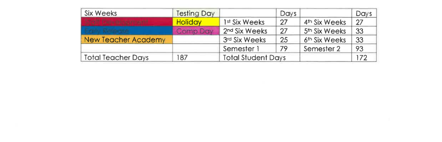 District School Academic Calendar Key for X I T Secondary School