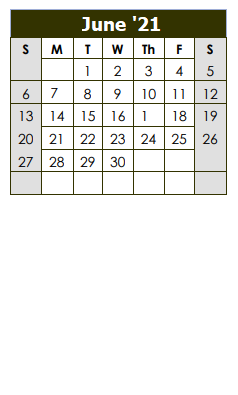 District School Academic Calendar for Kelley Lake Elementary School for June 2021