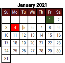 District School Academic Calendar for Le Noir Elementary for January 2021