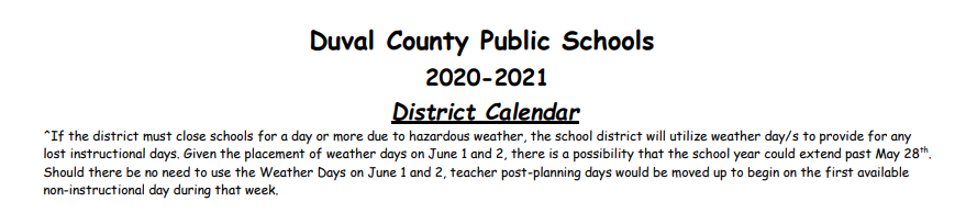 District School Academic Calendar for Bayview Elementary School