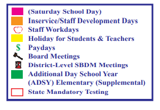 District School Academic Calendar Legend for Dr Thomas Esparza Elementary