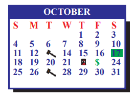 District School Academic Calendar for J J A E P for October 2020