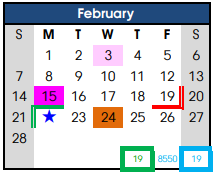 District School Academic Calendar for Intermediate School for February 2021