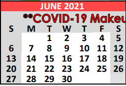 District School Academic Calendar for Fredericksburg Elementary for June 2021