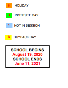 District School Academic Calendar Legend for Sunnyside High