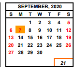 District School Academic Calendar for Valley Preparatory Academy Charter for September 2020