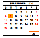 District School Academic Calendar for Addicot (irwin O.) for September 2020