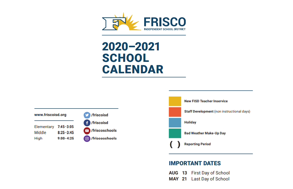 District School Academic Calendar Key for Taylor Elementary