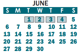 District School Academic Calendar for Lingerfeldt Elementary for June 2021