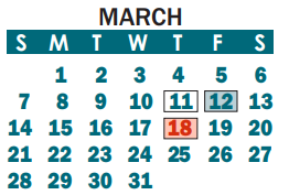 District School Academic Calendar for Cherryville Elementary for March 2021