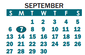 District School Academic Calendar for Warlick School for September 2020