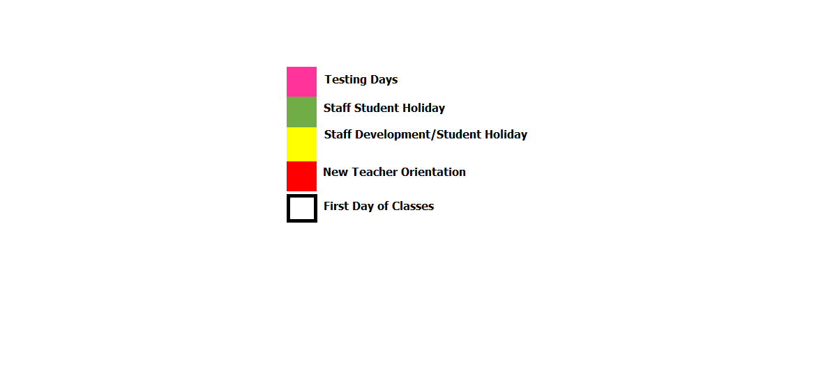 District School Academic Calendar Key for Gonzales Alter