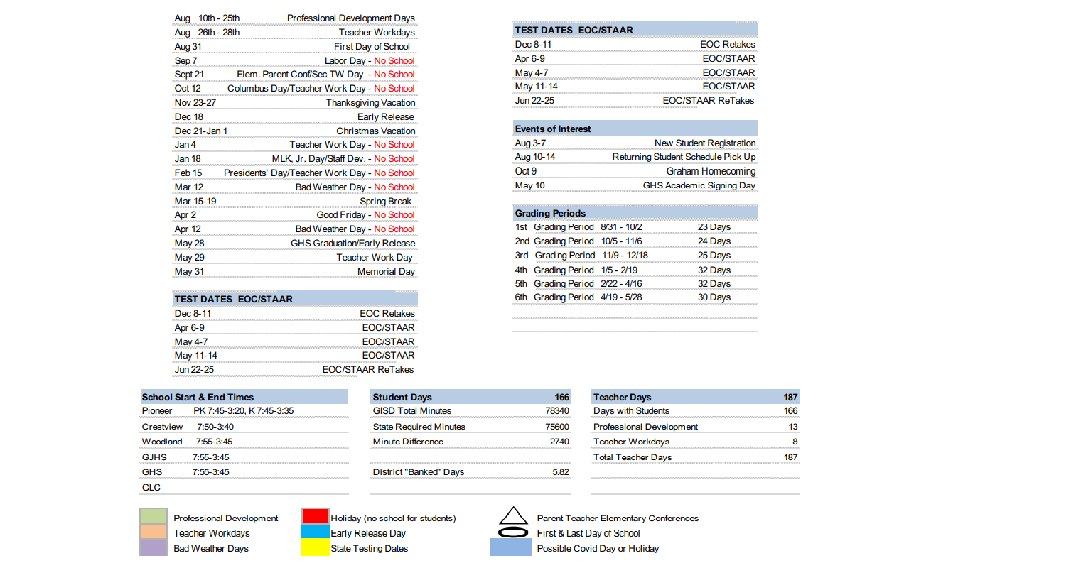 District School Academic Calendar Key for Crestview El