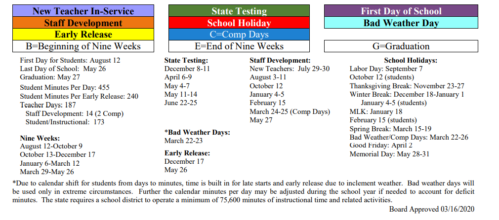 District School Academic Calendar Key for Limestone County Juvenile Detentio