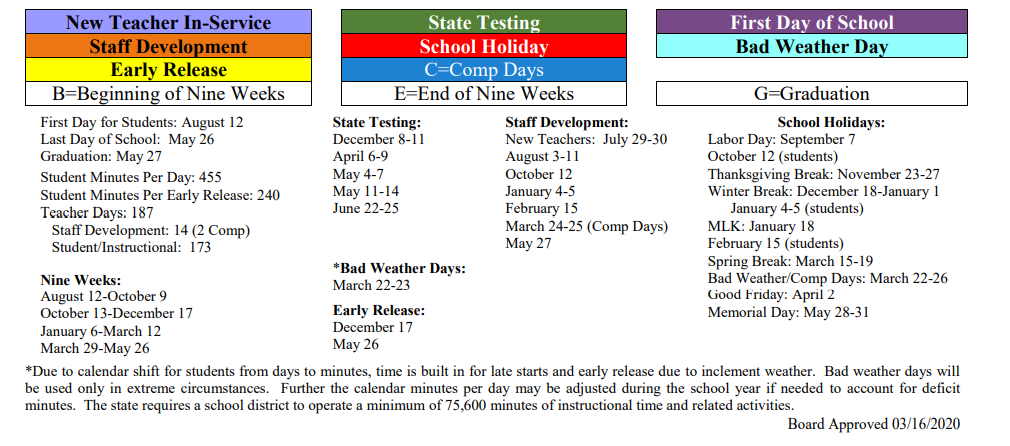 District School Academic Calendar Key for Alter Learning Ctr