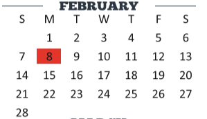 District School Academic Calendar for Edna Tamayo House for February 2021