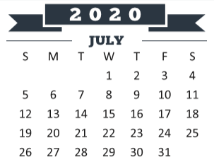 District School Academic Calendar for Long Elementary for July 2020