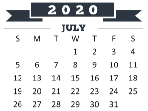 District School Academic Calendar for Early College High School for July 2020