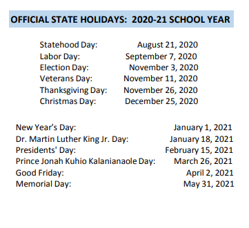 District School Academic Calendar Legend for Major General William R. Shafter Elementary School