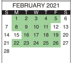 District School Academic Calendar for West Hernando Middle School for February 2021