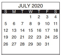 District School Academic Calendar for Frank W. Springstead High School for July 2020