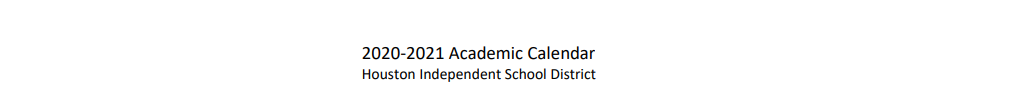 District School Academic Calendar for Rebuild Hisd Campus