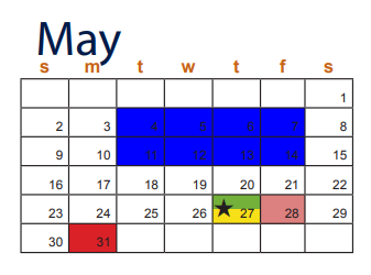 District School Academic Calendar for Saegert Elementary for May 2021