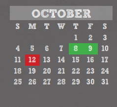 District School Academic Calendar for Lemm Elementary for October 2020