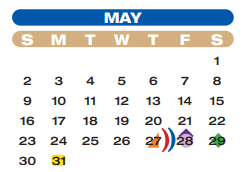 District School Academic Calendar for Travis Elementary for May 2021