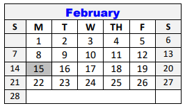 District School Academic Calendar for Hanna Springs Int for February 2021