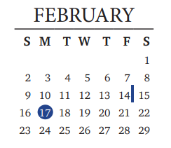 District School Academic Calendar for Leander Middle School for February 2021