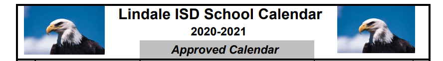 District School Academic Calendar for Lindale Jjaep