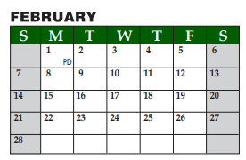 District School Academic Calendar for Timber Creek Elementary for February 2021