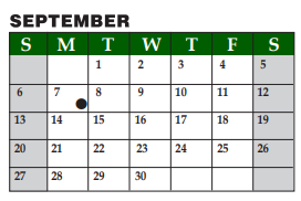 District School Academic Calendar for Livingston H S for September 2020